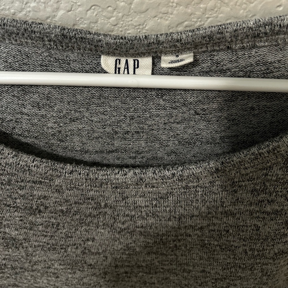 GAP Women's Grey Marl Dolman Sleeve Relaxed Fit Soft Knit T-Shirt Tee Top Size S - Picture 3 of 5